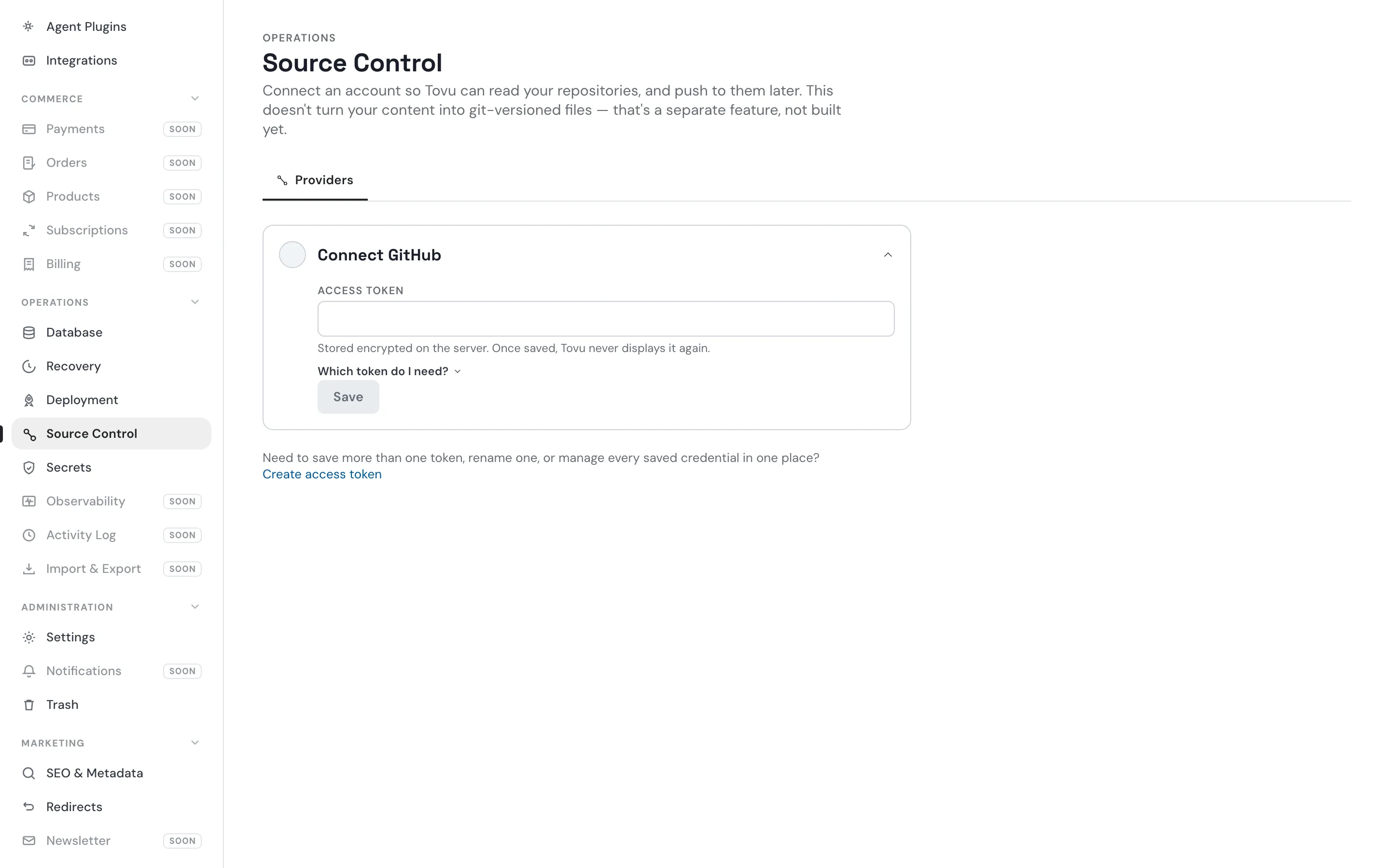 Admin — Source control